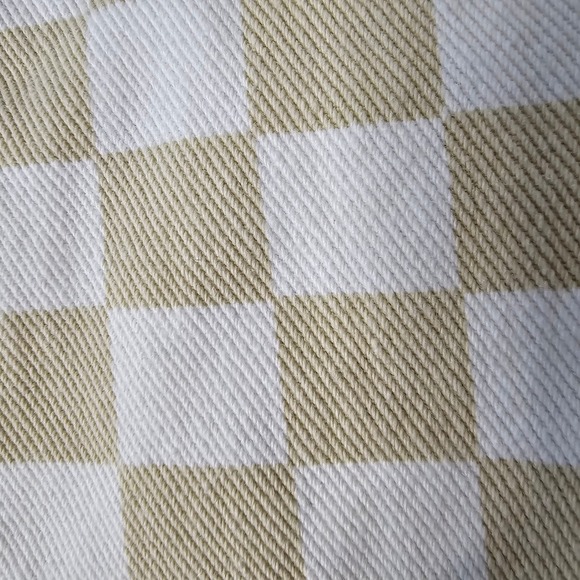 RSQ Tan White Checkered Wide Leg High Rise Jeans Size 24 Skater Streetwear - Picture 7 of 7